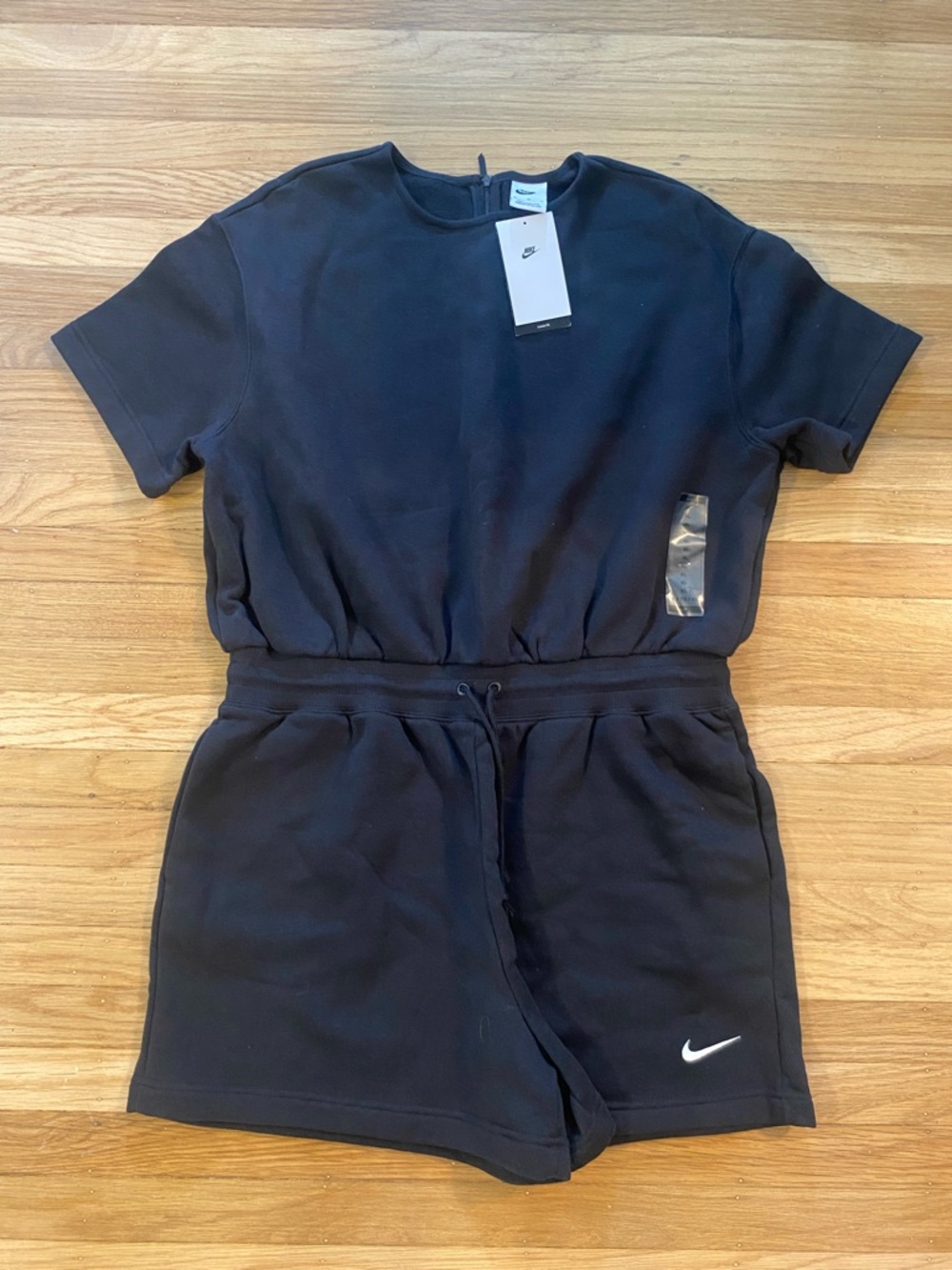 NEW Nike Phoenix Fleece Romper Womens Black